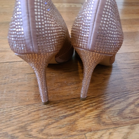 Pink Jessica Simpson Rhinestone Pumps - Picture 3 of 4
